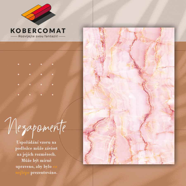 Fashionable PVC carpet Pink marble