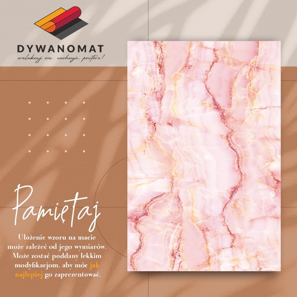 Fashionable PVC carpet Pink marble