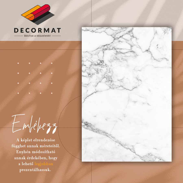 Universal vinyl carpet Black and white marble texture