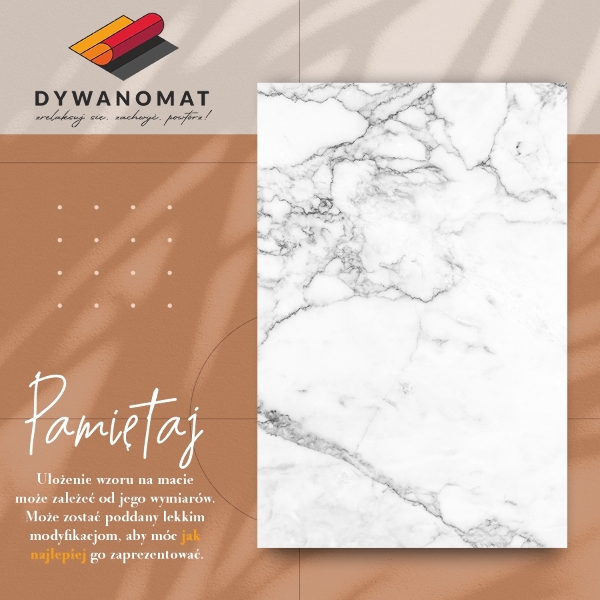 Universal vinyl carpet Black and white marble texture