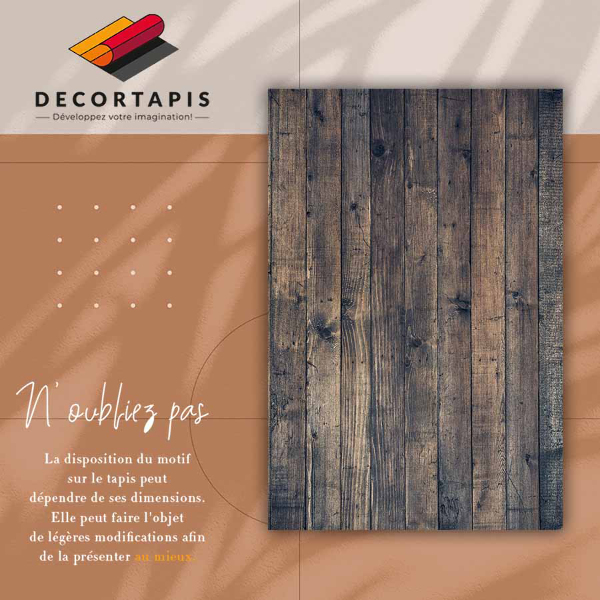 Vinyl floor rug Dark boards