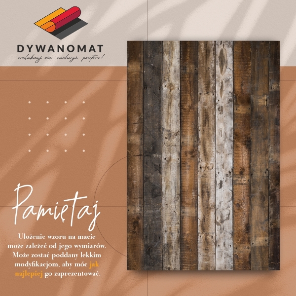 Vinyl floor rug Dark boards