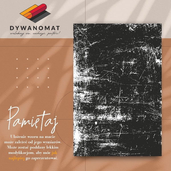 Fashionable vinyl rug Black scratched concrete