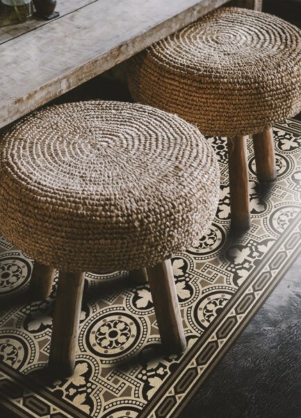 Vinyl floor rug Talavera style