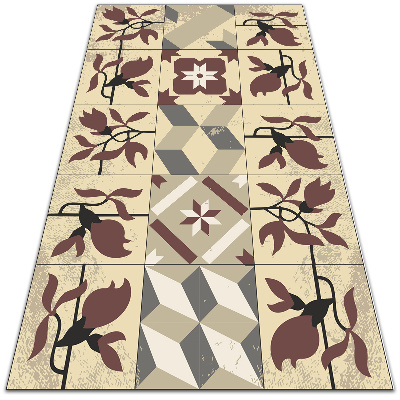 Vinyl floor mat Magnolia tiles