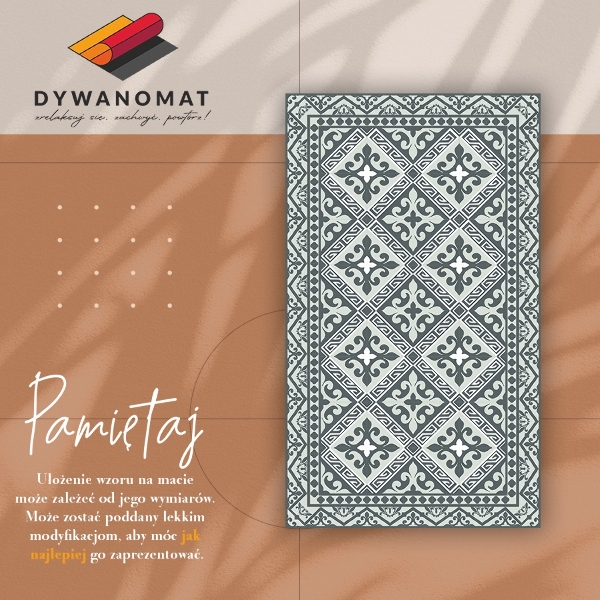Interior PVC rug Geometric flowers pattern