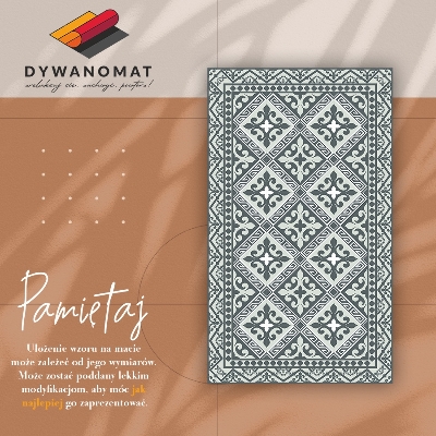Interior PVC rug Geometric flowers pattern