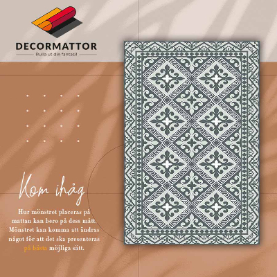 Interior PVC rug Geometric flowers pattern