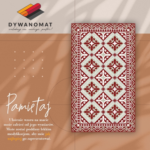Vinyl rug Floral pattern