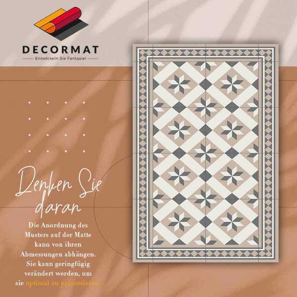 Universal vinyl rug Eight-pointed stars