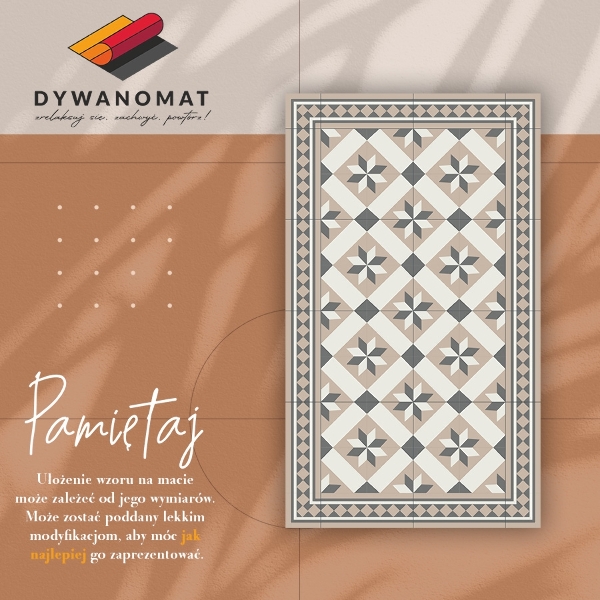 Universal vinyl rug Eight-pointed stars