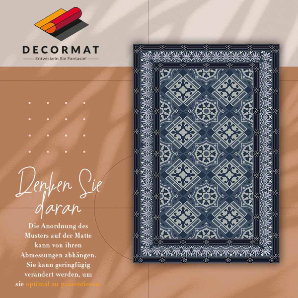 Indoor vinyl PVC carpet Navy blue talavera