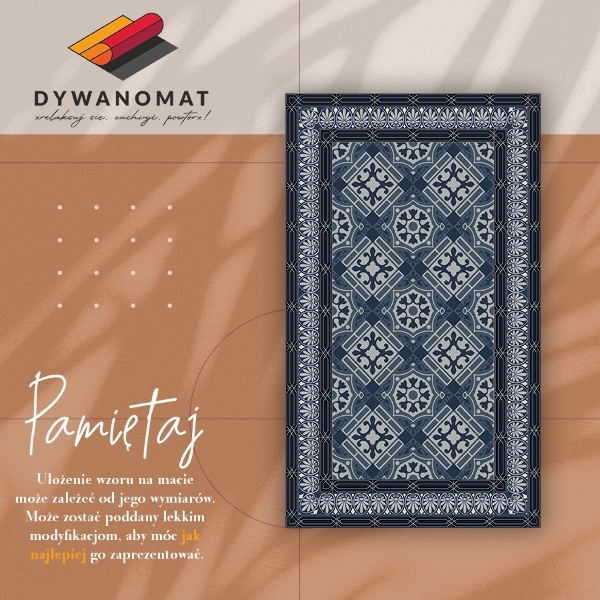 Indoor vinyl PVC carpet Navy blue talavera