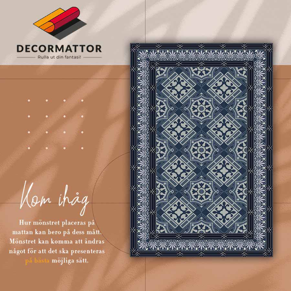 Indoor vinyl PVC carpet Navy blue talavera