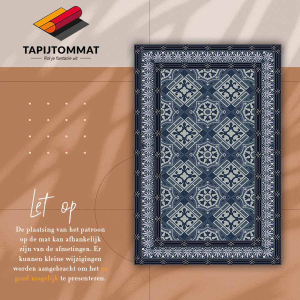 Indoor vinyl PVC carpet Navy blue talavera