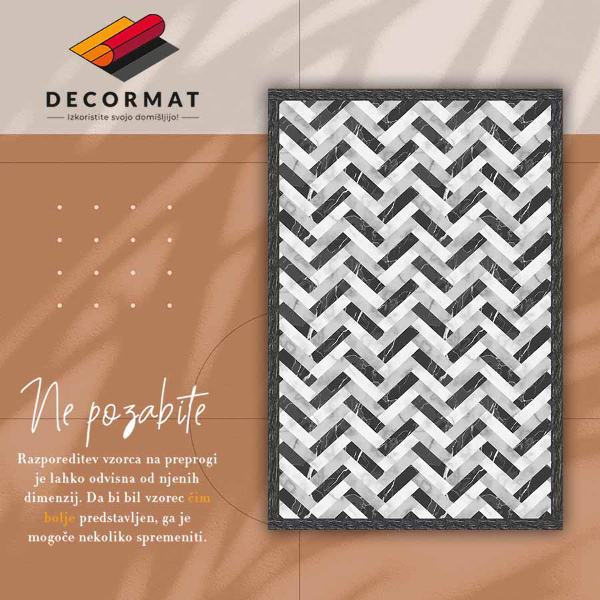Vinyl floor rug Marble mosaic