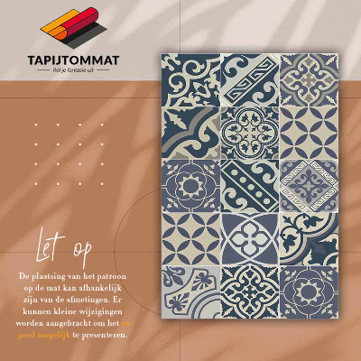 Interior vinyl floor mat Retro patterns