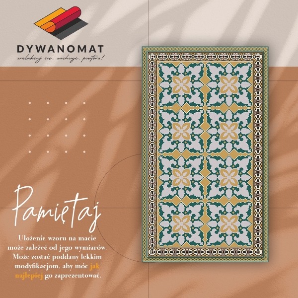 Vinyl rug Boho style