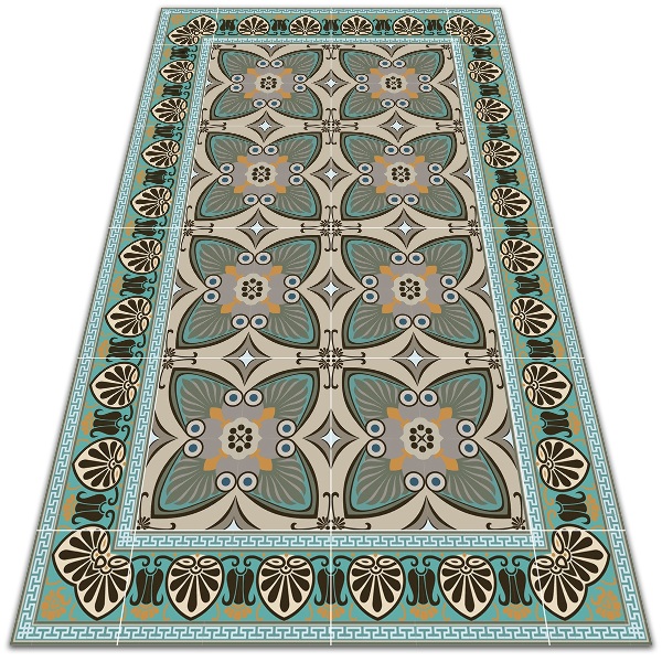 Indoor vinyl PVC carpet Peacock feathers pattern