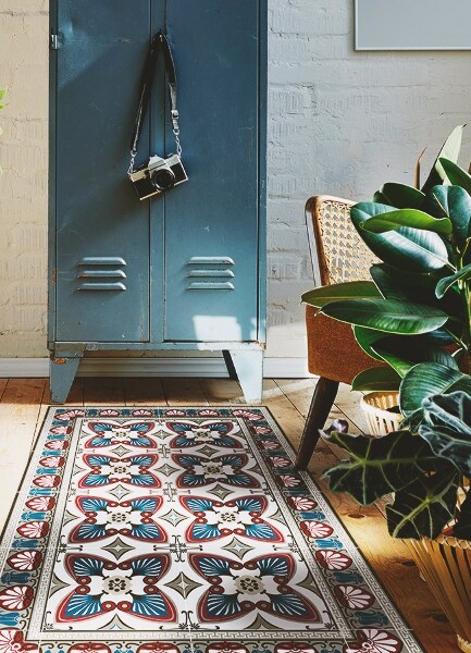 Indoor vinyl PVC carpet Peacock feather style