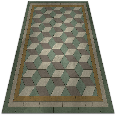 Vinyl indoor rug blocks