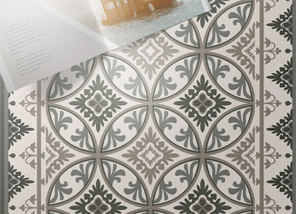 Indoor vinyl PVC carpet Retro wheels