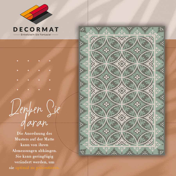 Universal vinyl rug Retro circles pattern