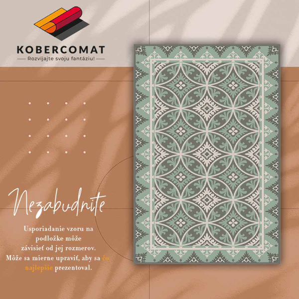 Universal vinyl rug Retro circles pattern
