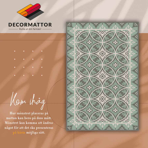 Universal vinyl rug Retro circles pattern
