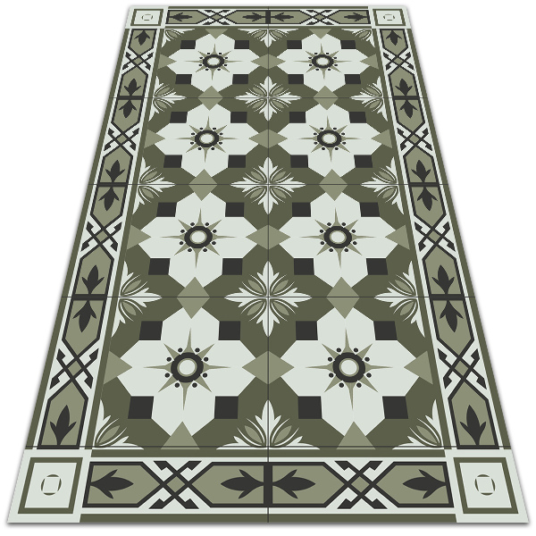 Universal vinyl rug Tiled geometric pattern