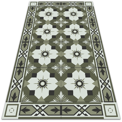 Universal vinyl rug Tiled geometric pattern