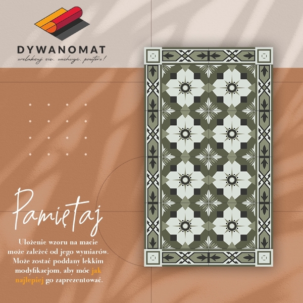 Universal vinyl rug Tiled geometric pattern