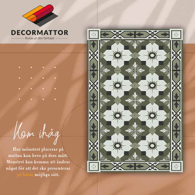 Universal vinyl rug Tiled geometric pattern