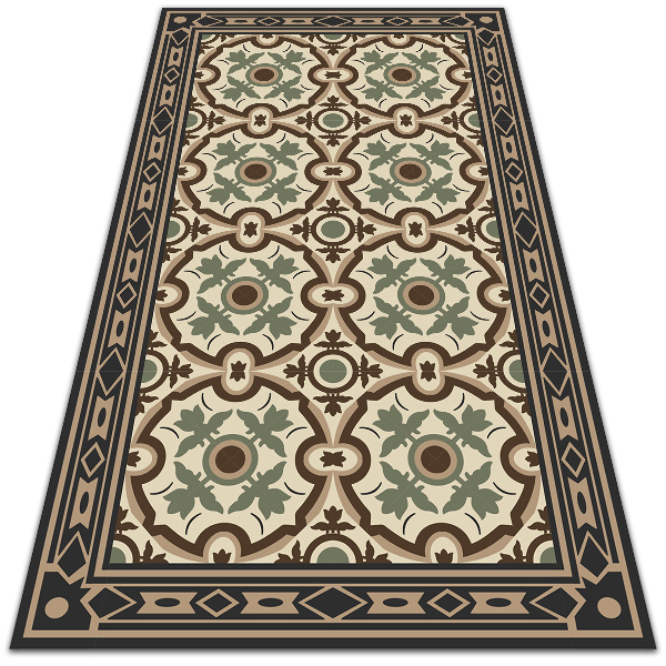 Vinyl floor rug oval Designs
