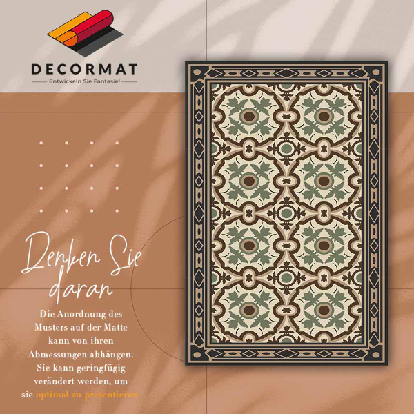 Fashionable vinyl rug Oval patterns
