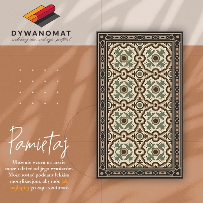 Fashionable vinyl rug Oval patterns