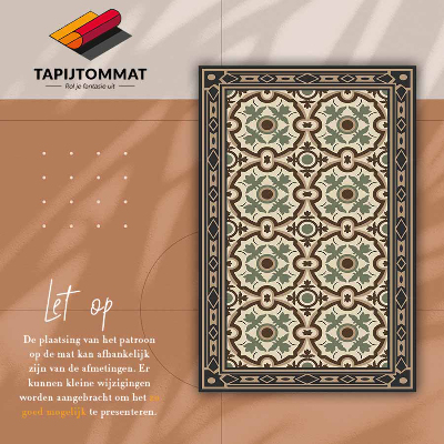 Fashionable vinyl rug Oval patterns