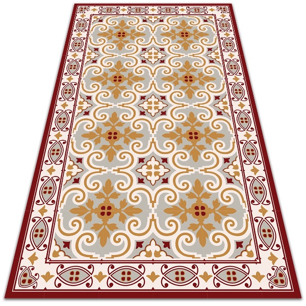 Vinyl floor rug Oriental style