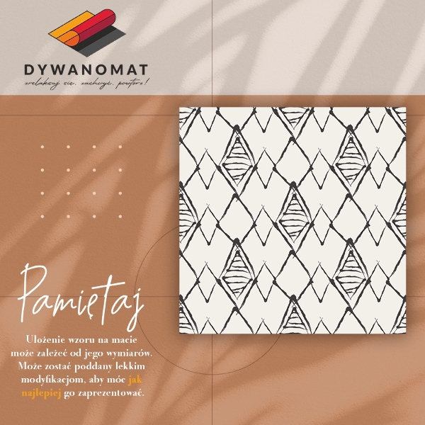 Vinyl floor rug Mountain peaks pattern