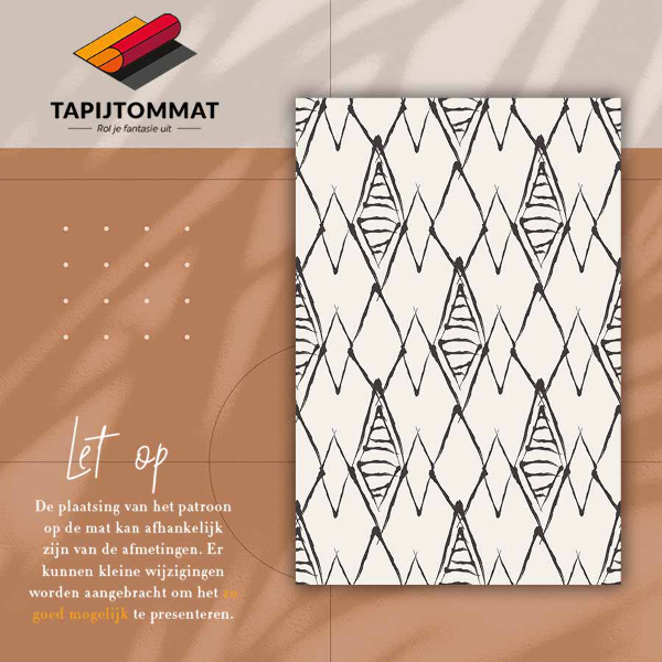 Vinyl floor rug Mountain peaks pattern