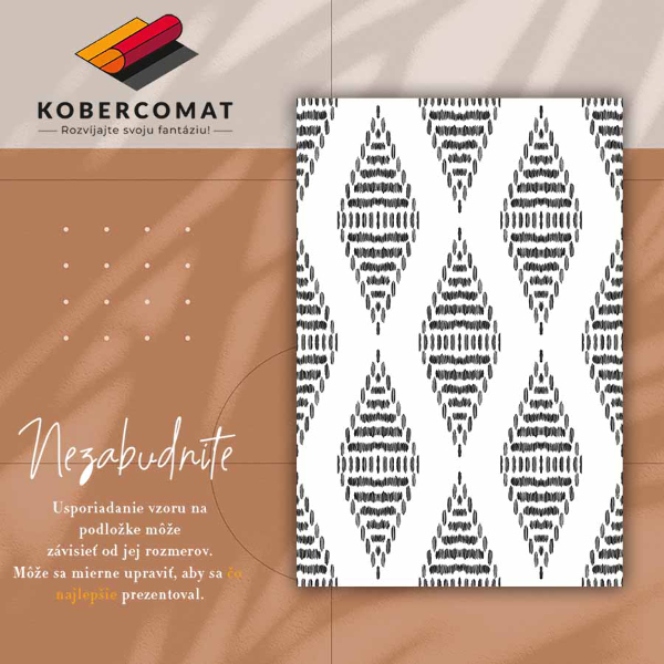 Fashionable vinyl rug Rhombuses made of lines
