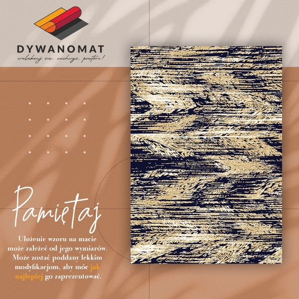 Vinyl rug Yellow retro stripes