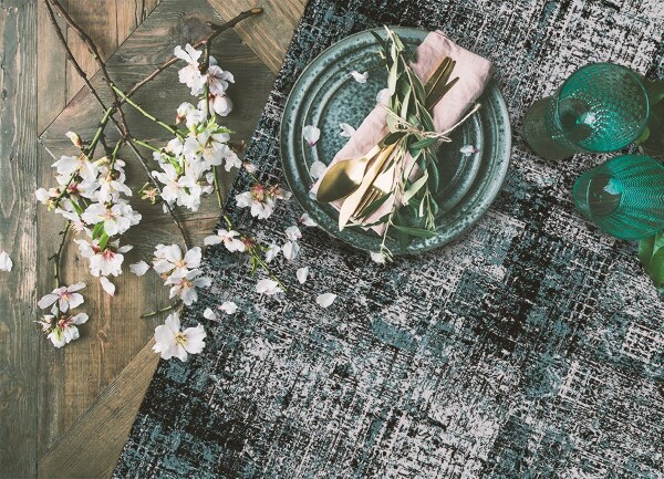 Vinyl floor mat Pattern of worn fabric