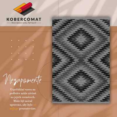 Vinyl floor mat Dark parallelograms