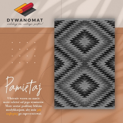 Vinyl floor mat tribal pattern