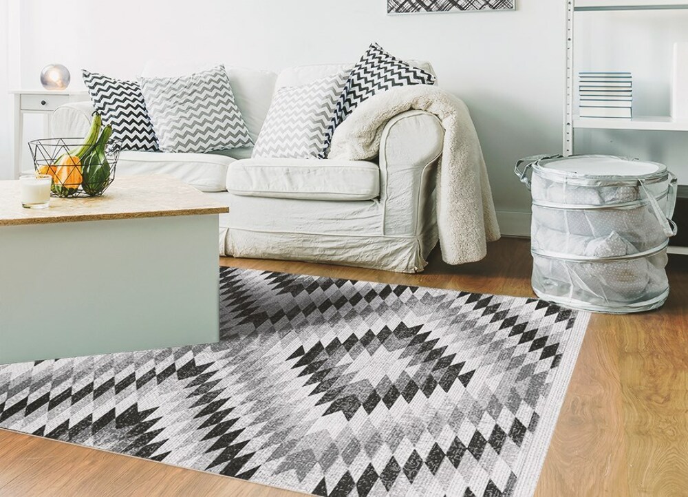 Vinyl floor rug Geometric braid - Decormat.co.uk