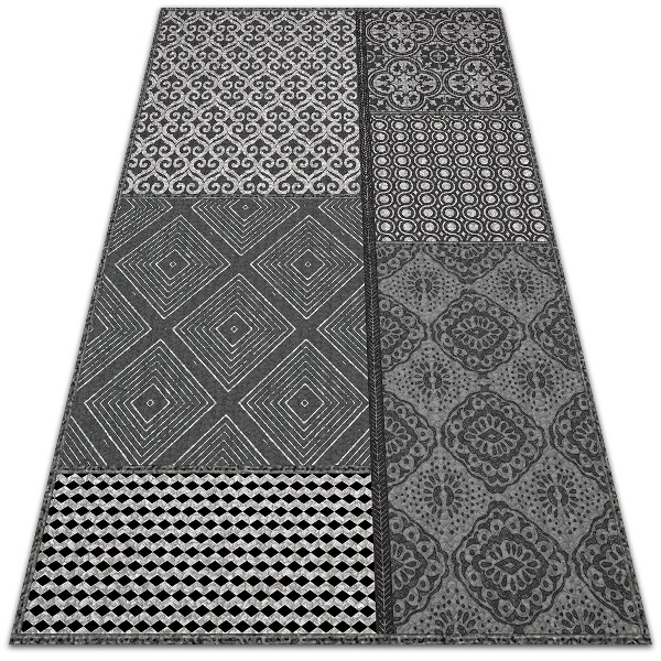 Interior vinyl floor mat Mix of different patterns