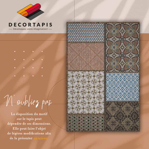 Vinyl floor mat Mix of patterns