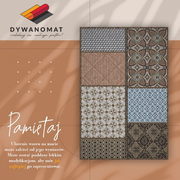 Vinyl floor mat Mix of patterns