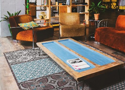 Vinyl floor rug Pattern combination